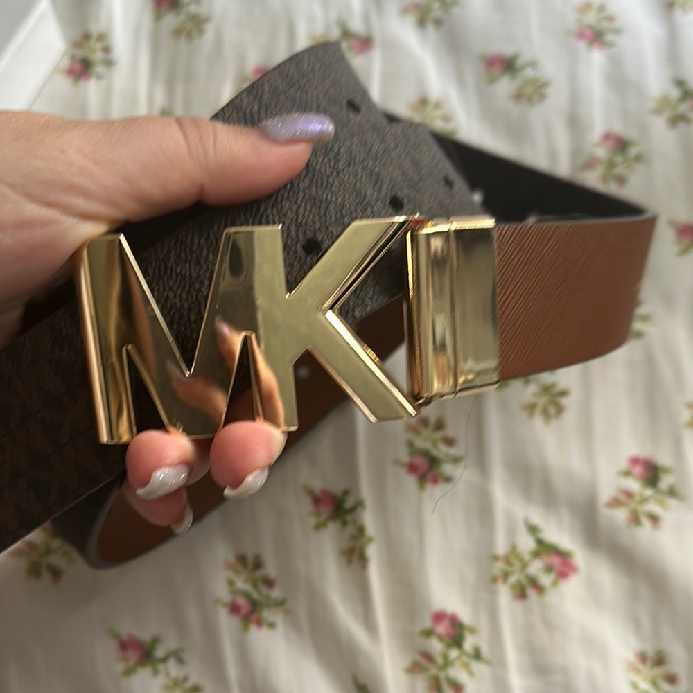 Michael Kors Gold and Brown Belt